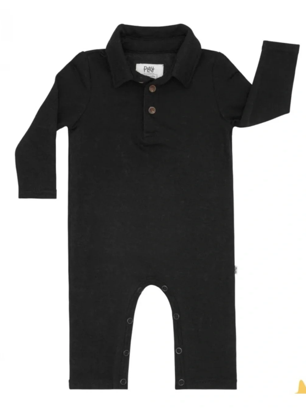 Little Sleepies Play Polo Romper Black Size 6-12 Months